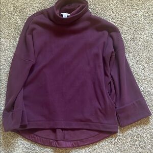 Athleta Burgundy Fleece Pullover